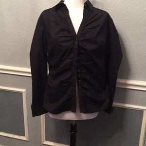 NWOT black button down dress shirt